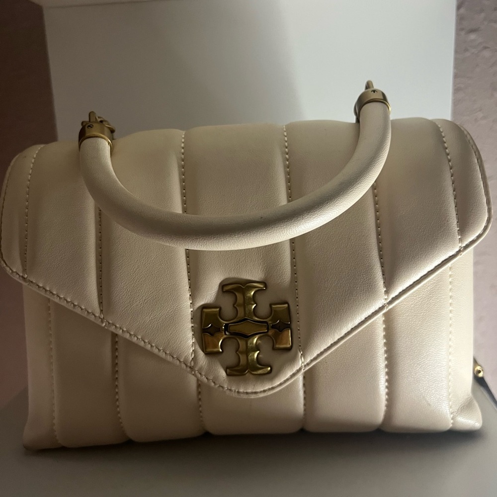 Tory Burch small kira top handle satchel color Brie
